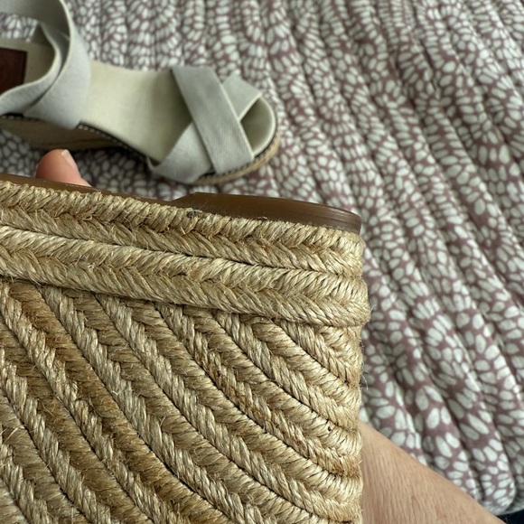 Tory Burch Brown Tan Espadrille Wedge Size 8 - Picture 13 of 13